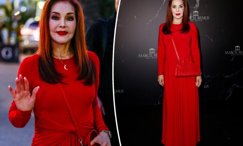 Priscilla Presley, 81, is ageless in head-to-toe red for rare event appearance