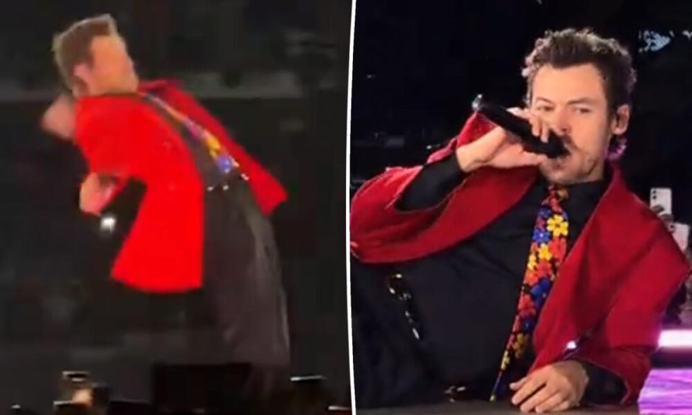 Harry Styles’ onstage slip — and smooth recovery — needs to be seen to be believed