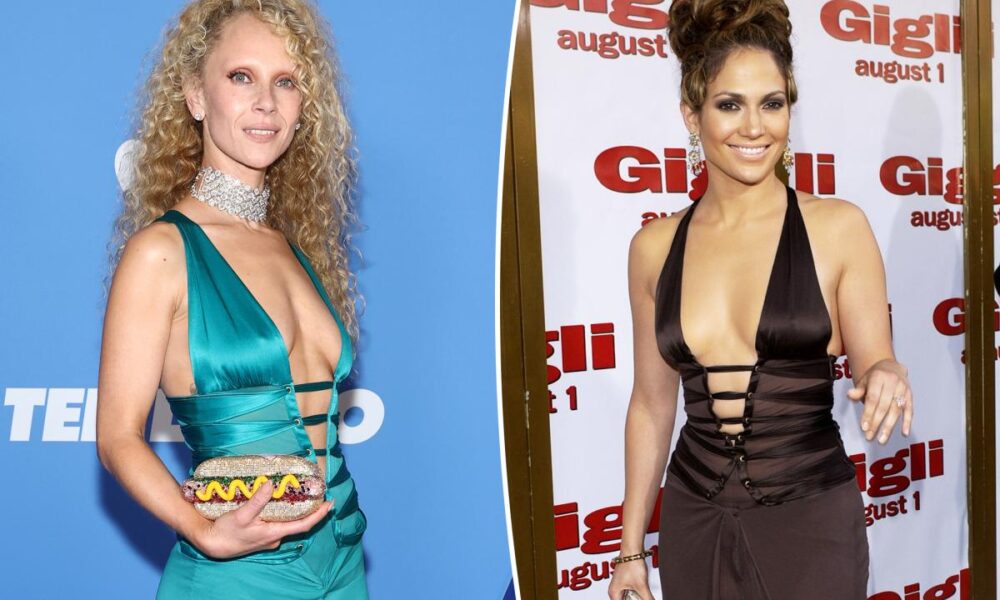 Juno Temple wears Jennifer Lopez’s ‘Gigli’ premiere dress at ‘Ted Lasso’ premiere