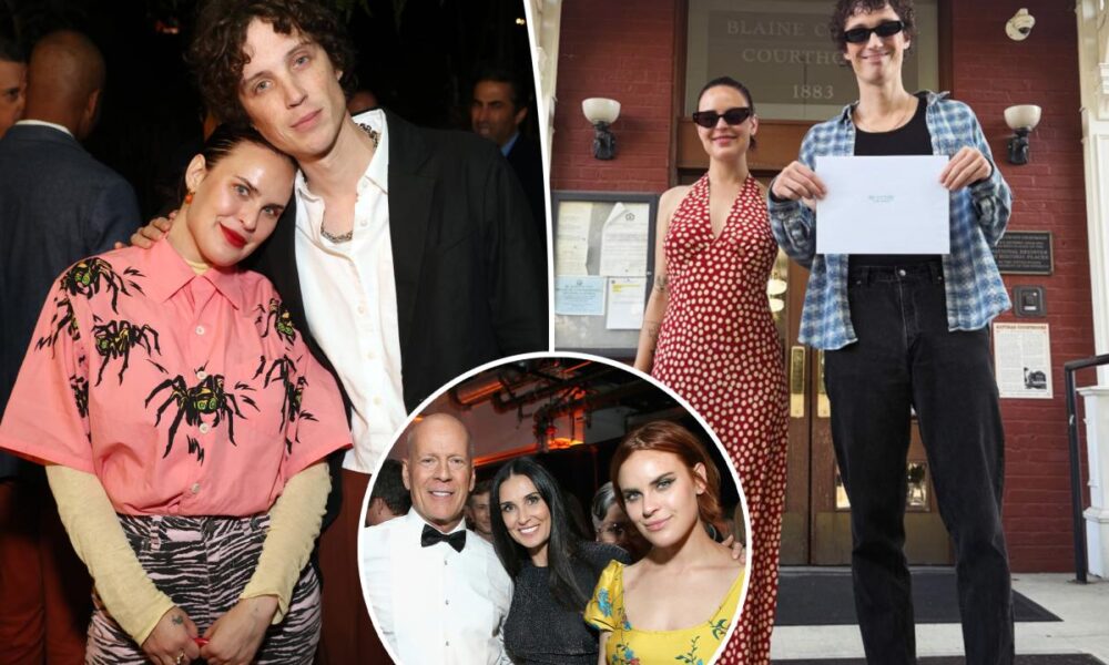 Bruce Willis and Demi Moore’s youngest daughter, Tallulah, marries musician Justin Acee
