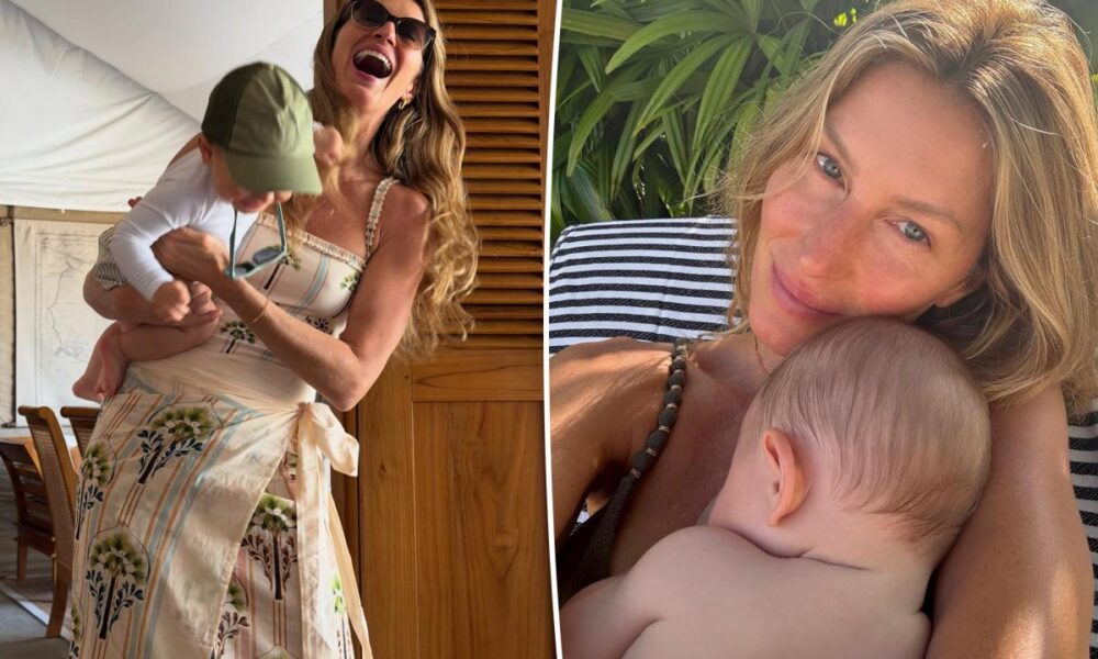 Gisele Bündchen shares rare photo of her 18-month-old son copying her workout routine