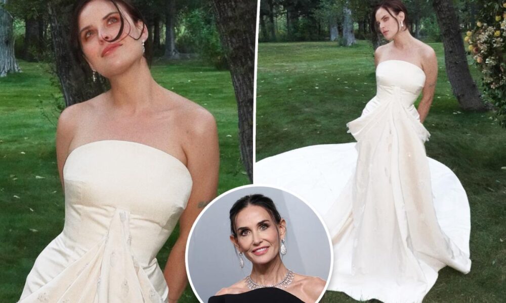 Tallulah Willis’ Balenciaga wedding dress borrowed a detail from Demi Moore