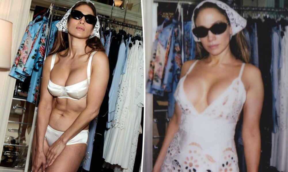 Jennifer Lopez celebrates ‘Leo season’ in luxe Dolce & Gabbana lingerie