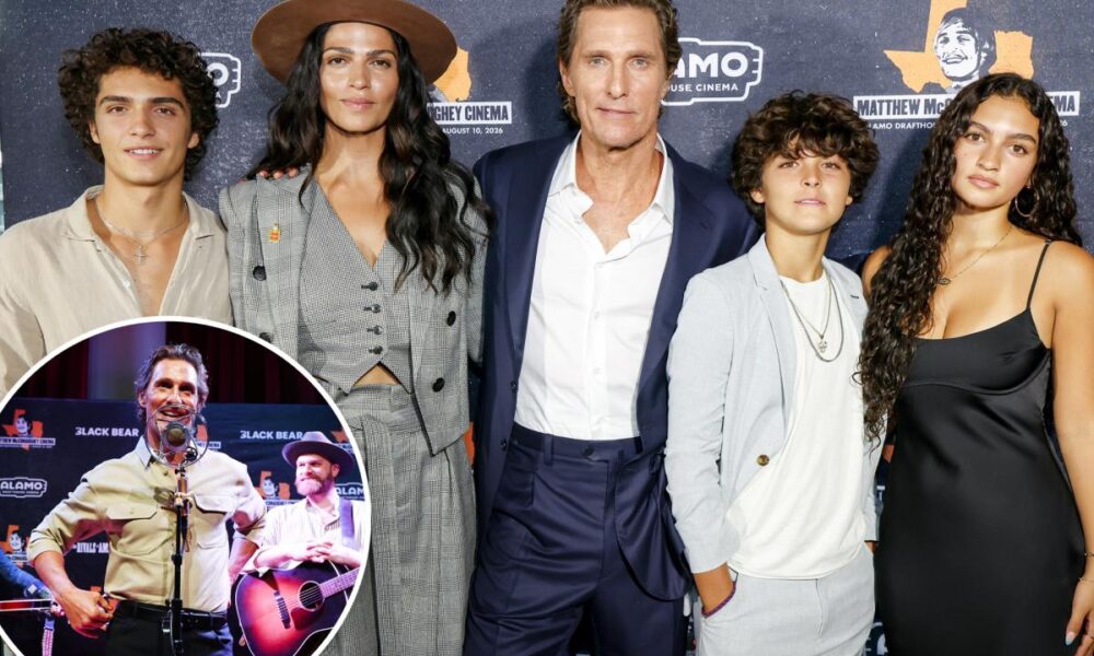Matthew McConaughey and wife Camila Alves make rare appearance with 3 kids