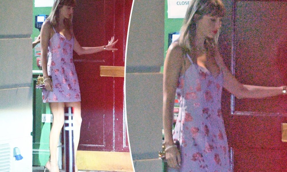 Taylor Swift stuns in lavender dress for London outing without Travis Kelce