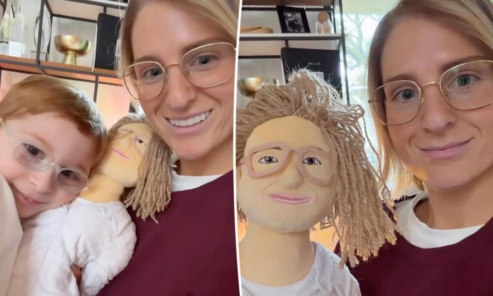 Meghan Trainor unveils look-alike doll to help son Riley with separation anxiety