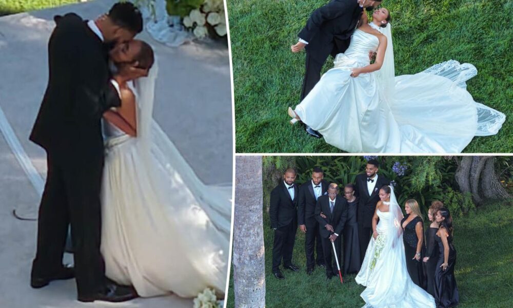 Knicks star Karl-Anthony Towns marries Jordyn Woods in star-studded Malibu wedding