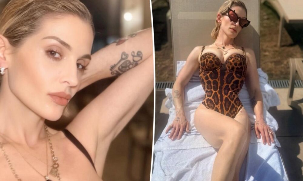 Kelly Osbourne wows in leopard-print swimsuit as she steps ‘away from the madness’