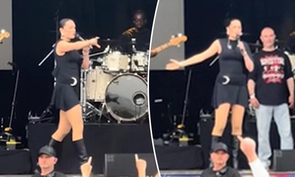 Jessie J yells at fighting concert-goers at UK Party in the Paddock festival