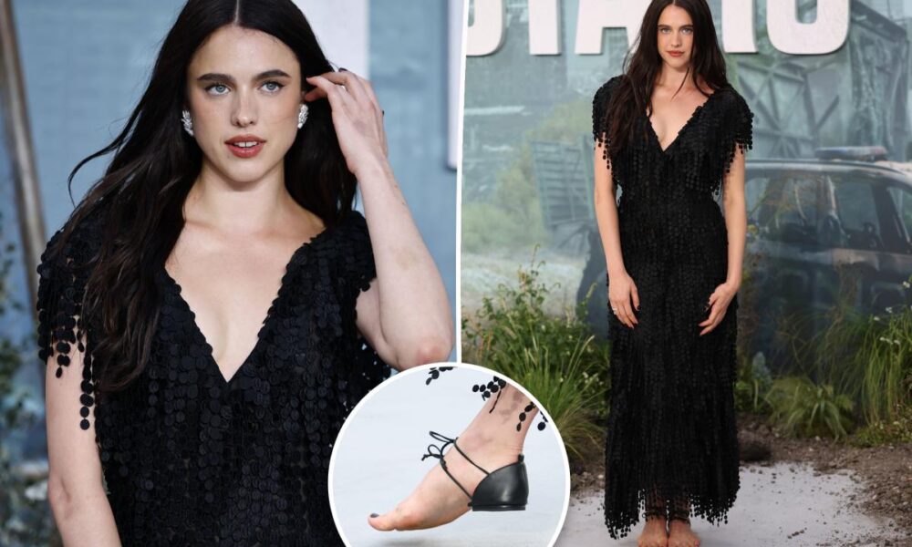 Margaret Qualley wears Chanel’s naked shoes on ‘The Dog Stars’ premiere red carpet