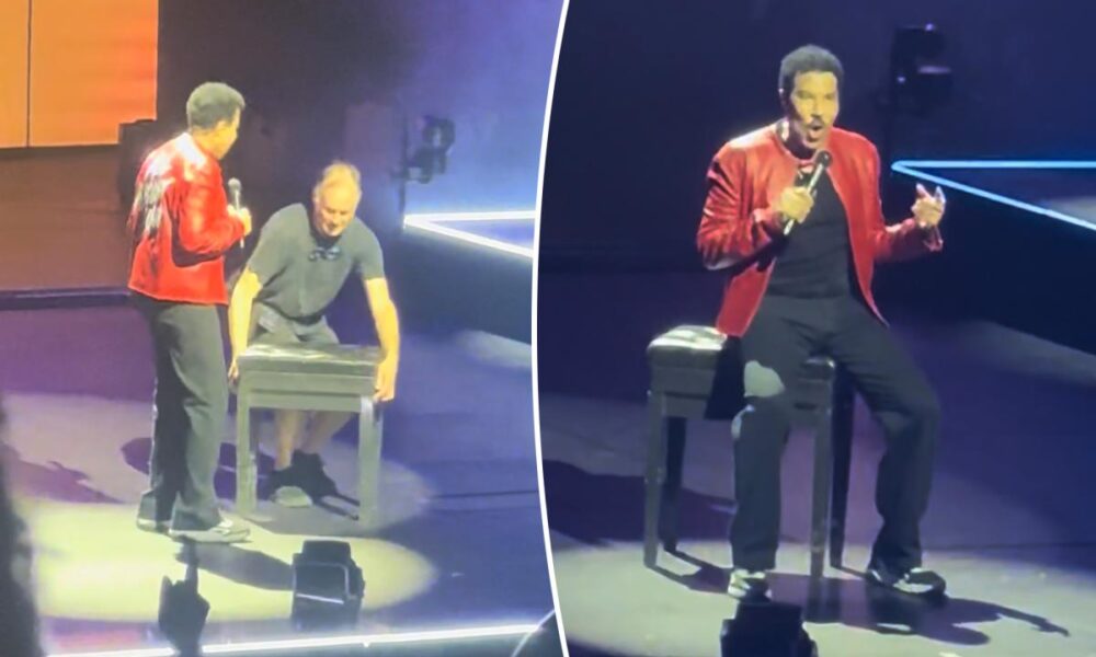 See the moment Lionel Richie needed to sit down mid-concert hours before ICU hospitalization
