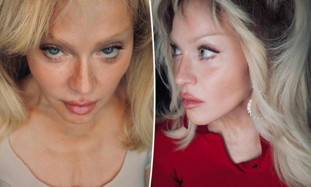 Madonna, 68, shows off fresh-faced freckled look and ultra-smooth complexion