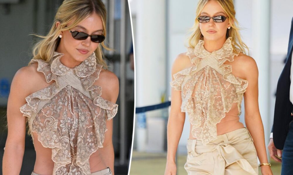 Sydney Sweeney brings the heat to Venice Film Festival 2026 in sheer lace top