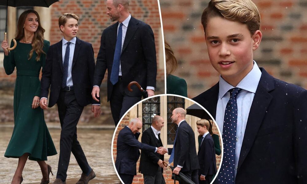 Prince William and Kate Middleton drop off Prince George, 13, for first day at Eton College