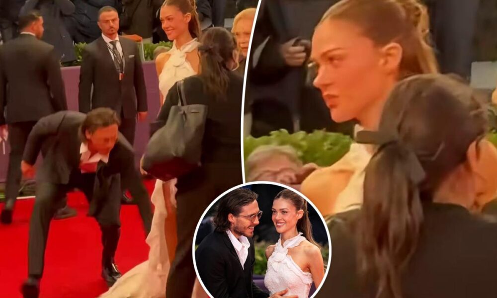 Brooklyn Beckham and Nicola Peltz caught in icy red carpet exchange