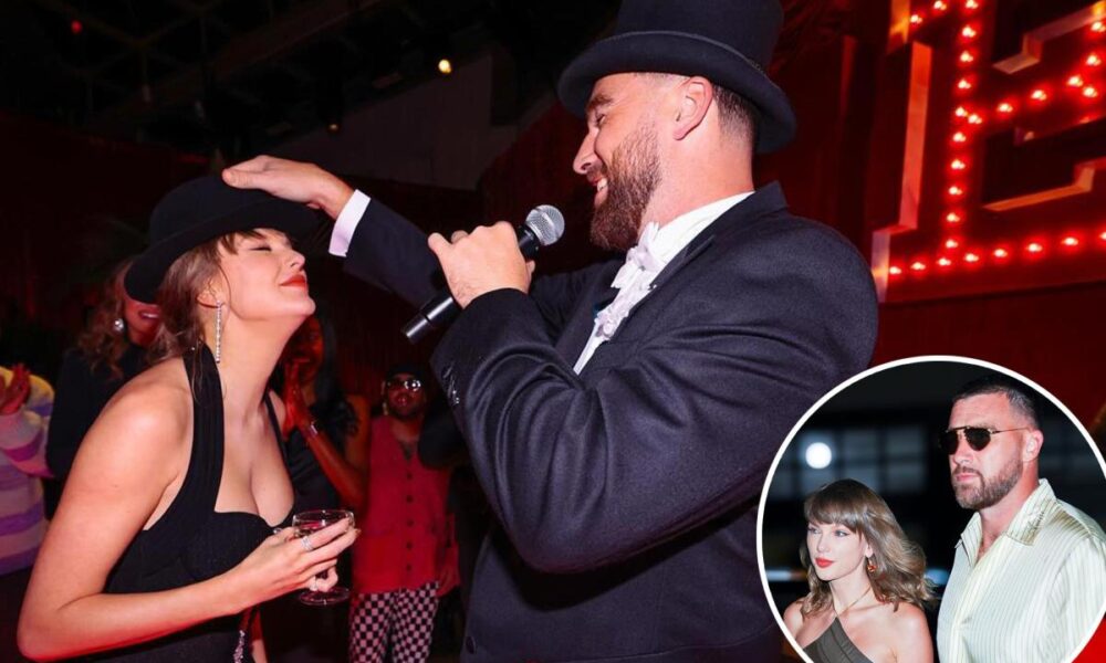 Travis Kelce reveals he wore a white top hat during Taylor Swift wedding at MSG