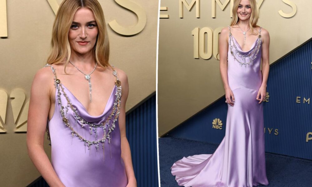 Sarah Pidgeon wows in purple Chanel dress on the Emmys 2026 red carpet