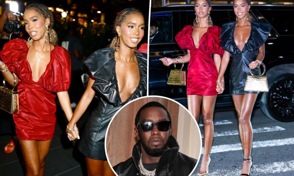Sean ‘Diddy’ Combs’ twin daughters match in minis at NYFW as rapper remains in prison
