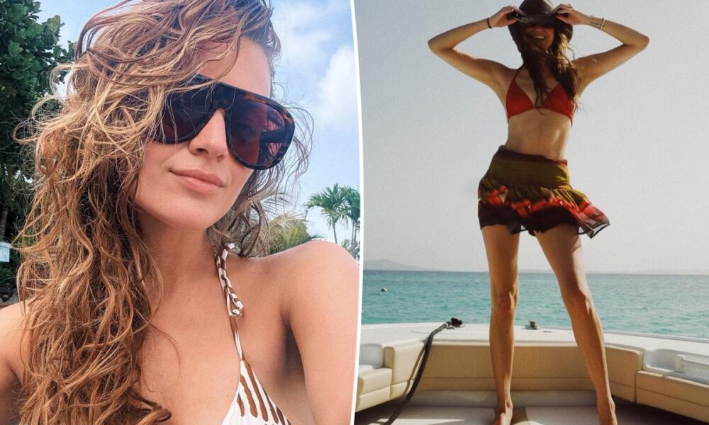 Kelsea Ballerini flaunts her abs in red bikini as she rings in her 33rd birthday