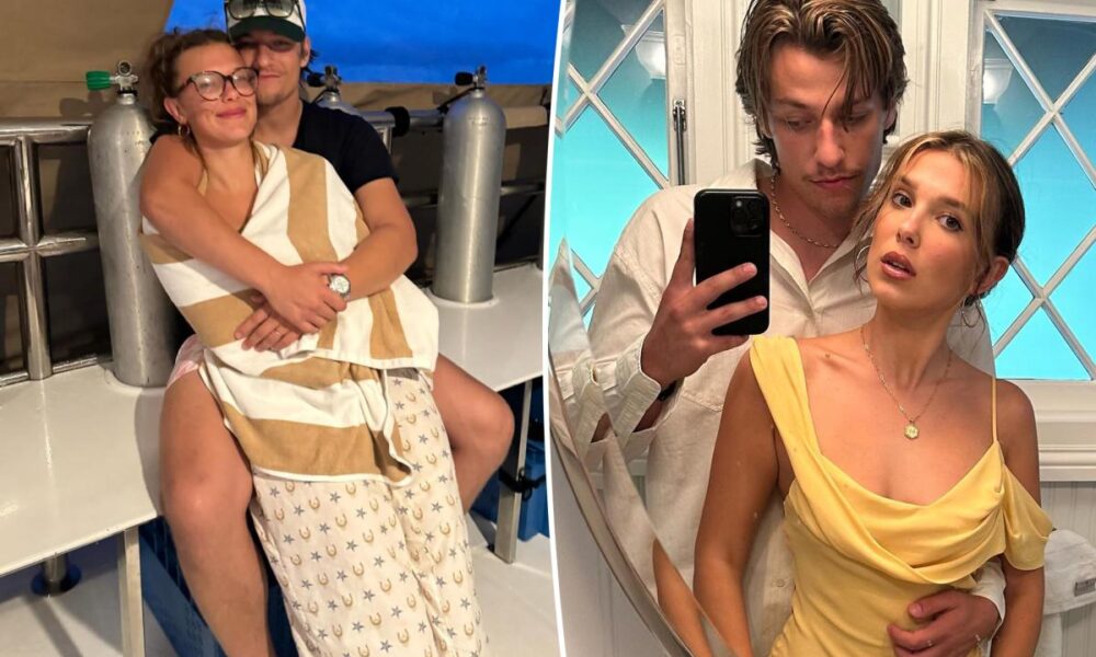 Millie Bobby Brown and Jake Bongiovi share first photo their ‘little guy’