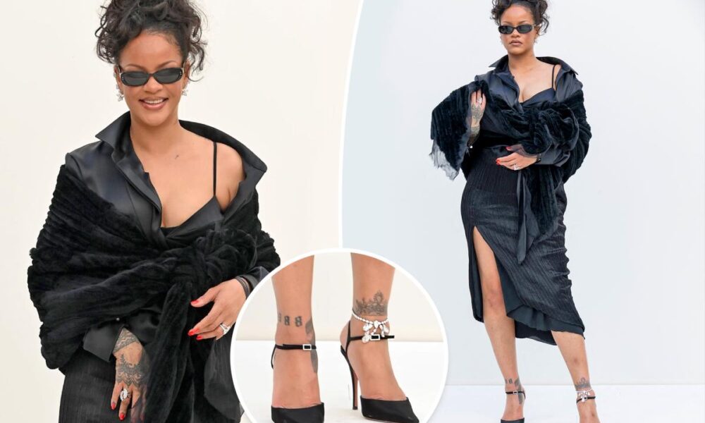 Rihanna dazzles in diamond anklet at Paris Fashion Week