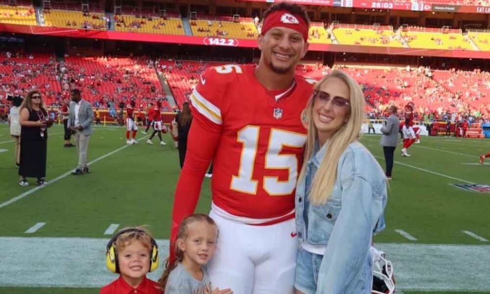 Brittany Mahomes Makes Double Denim Look Casually Chic at Husband Patrick’s Preseason Game