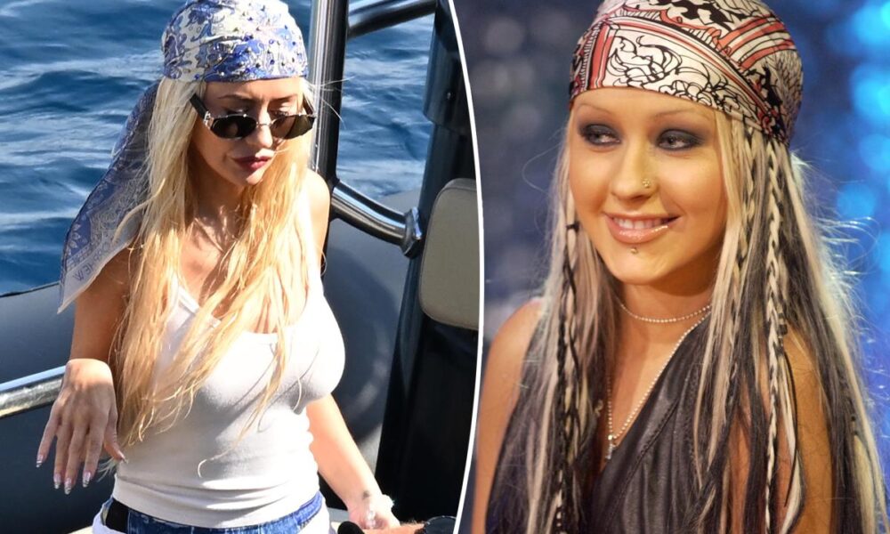 Christina Aguilera brings back her ‘Dirrty’-era headscarf