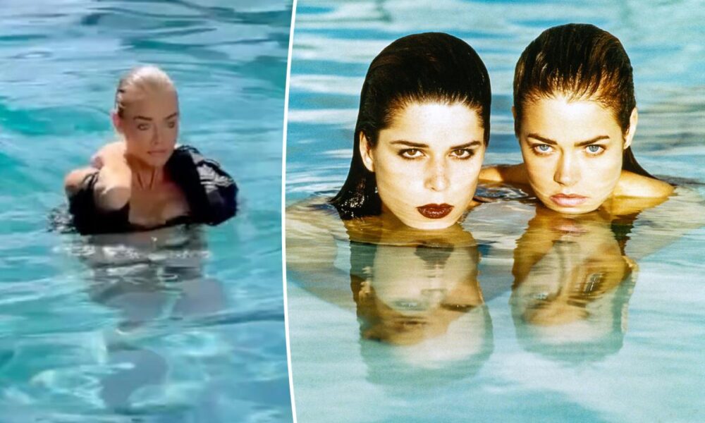 Bikini-clad Denise Richards recreates iconic ‘Wild Things’ pool scene in new photoshoot