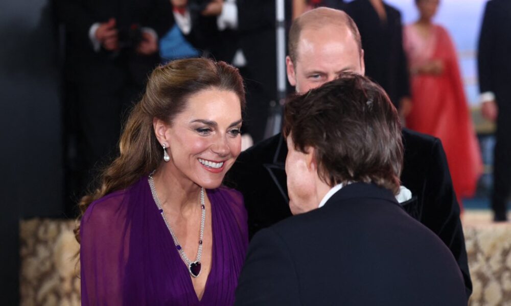 Kate Middleton Wears $66K Necklace While Sharing Sweet Moment With Tom Cruise at ‘Digger’ Premiere