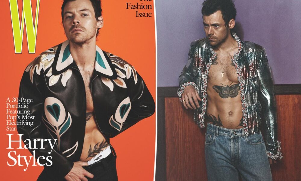 Harry Styles is shirtless in Chanel for W magazine September cover