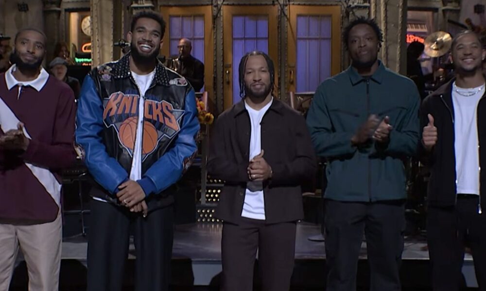 Karl-Anthony Towns Pokes Fun at NBA Finals Fouls as Knicks Crash Jalen Brunson’s ‘SNL’ Debut