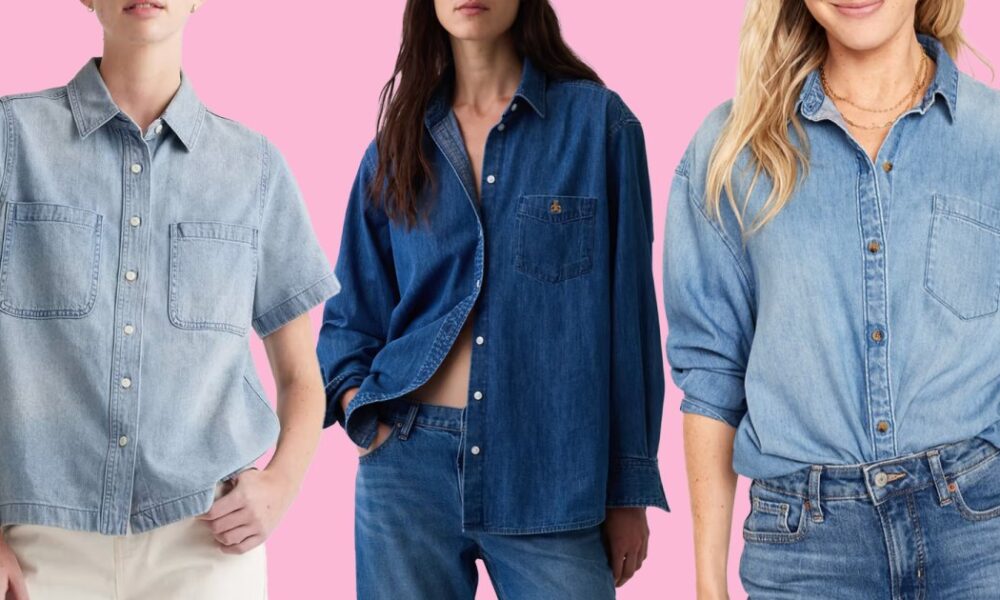 Denim Shirts Are the Quintessential Fall Staple Every ‘It’ Girl Is Reaching for Right Now