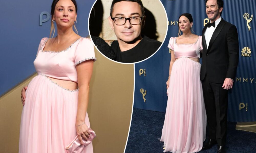 Christian Siriano on designing pregnant Kaley Cuoco’s ‘sexy’ Emmys 2026 dress