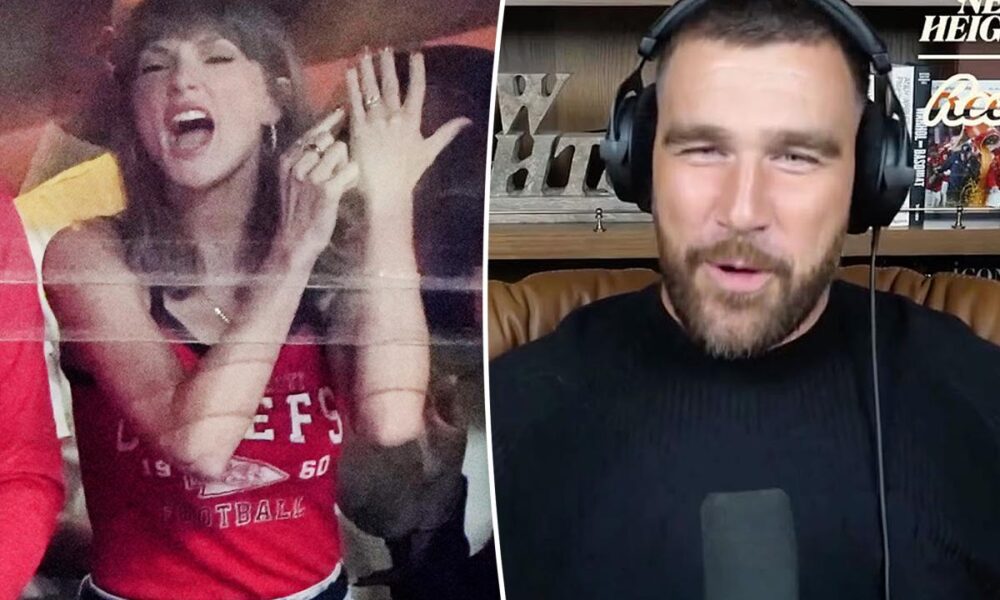 Travis Kelce reacts to Taylor Swift’s viral ‘that’s my husband!’ moment at Chiefs game