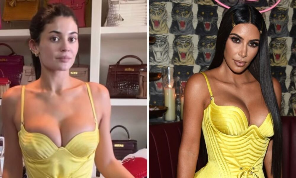 Kylie Jenner Tries on Kim Kardashian’s Vintage Yellow Versace Dress Ahead of Saint Tropez Wedding