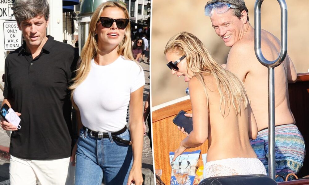 Brooks Nader gives bizarre reason for ditching bathing suit top on boat ride with dad