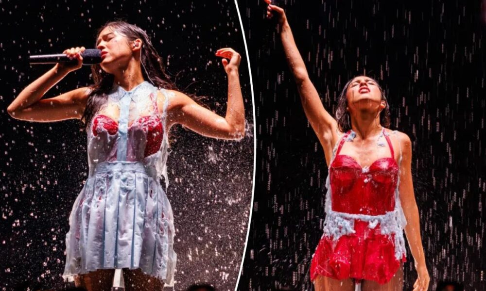 Olivia Rodrigo’s dress melts off her body onstage during ‘Unraveled Tour’ concert in Connecticut