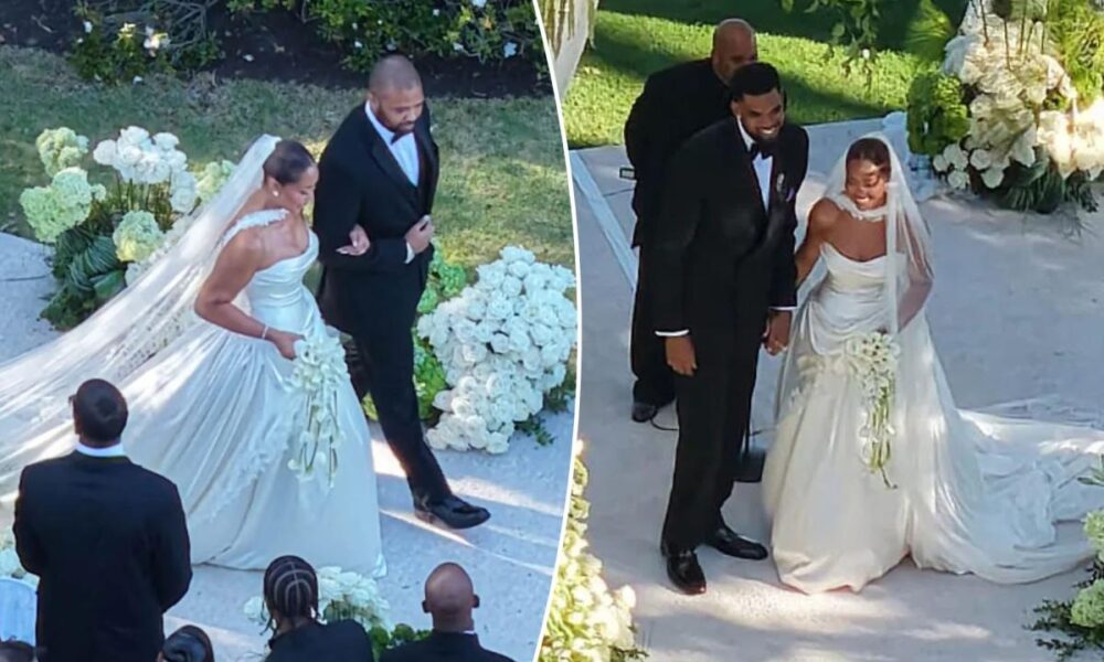Jordyn Woods wears Old Hollywood-inspired wedding dress to marry Karl-Anthony Towns