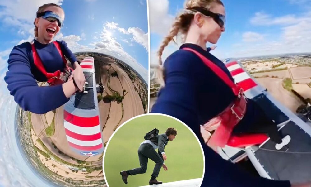 Sydney Sweeney tells Tom Cruise to ‘watch out’ after epic plane stunt