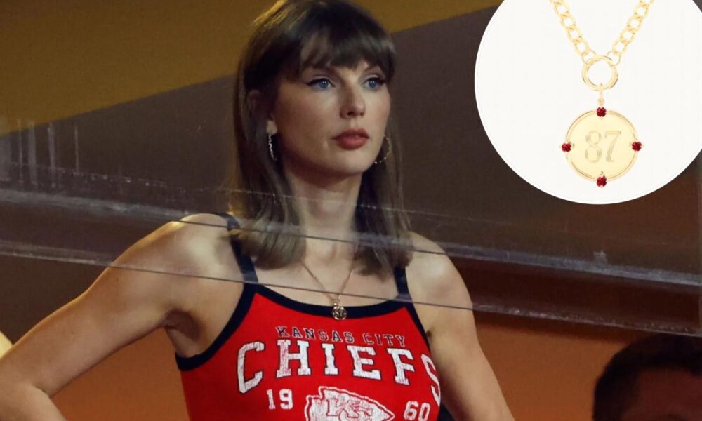 Taylor Swift wears new ’87’ necklace from Catbird at Chiefs vs. Colts game