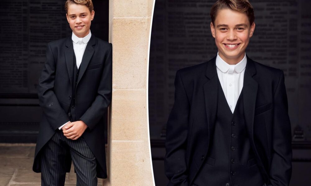 Prince George, 13, looks grown up in school uniform in Eton College portraits