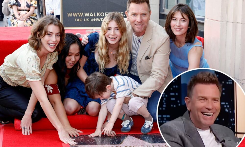 Dad of 5 Ewan McGregor trolled in for his ‘litter’ of kids