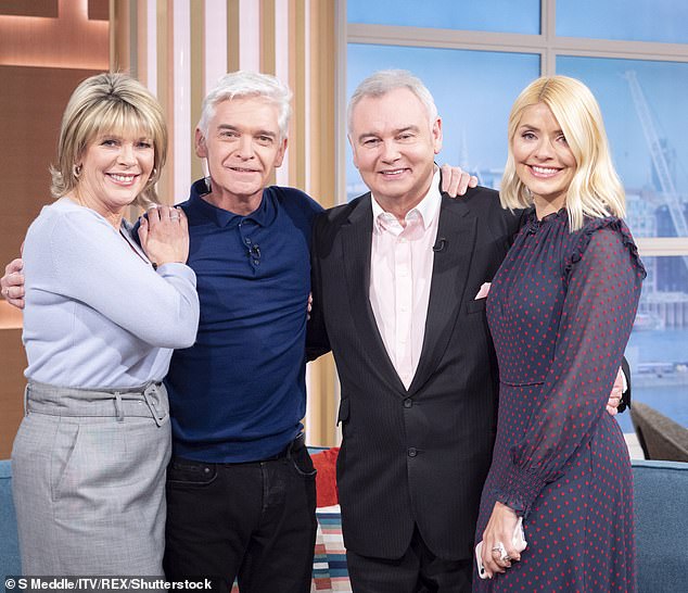 Eamonn Holmes, his wife Ruth Langsford, Holly Willoughby and Phillip Schofield used to be the faces of This Morning (pictured in 2020)