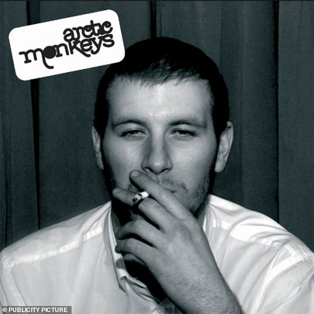 Dragging on a cigarette in a black and white shot, Chris McClure was the poster portrait for the Arctic Monkeys' smash hit debut album, 'Whatever People Say I Am, That's What I'm Not' (pictured)