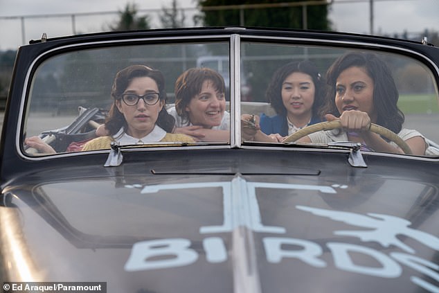 Grease: Rise of the Pink Ladies will see a re-boot of the 1978 classic. Pictured left to right: Marisa Davila as Jane Facciano, Tricia Fukuhara as Nancy Nakagawa, Ari Notartomaso as Cynthia Zdunowski and Cheyenne Wells as Olivia Valdovinos