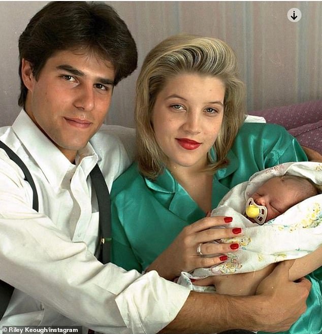 Riley honored her late mom on the first Mother's Day since since her passing, posting a photo of her mom and father, Danny Keough, 58, holding her as a newborn. 'Lucky to have had the best and most deeply loving mama I could ask for'