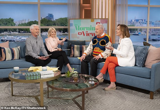 The This Morning hosts did a paper review with Gyles Brandreth and Camilla Tominey - but the front page stories about them were not touched upon