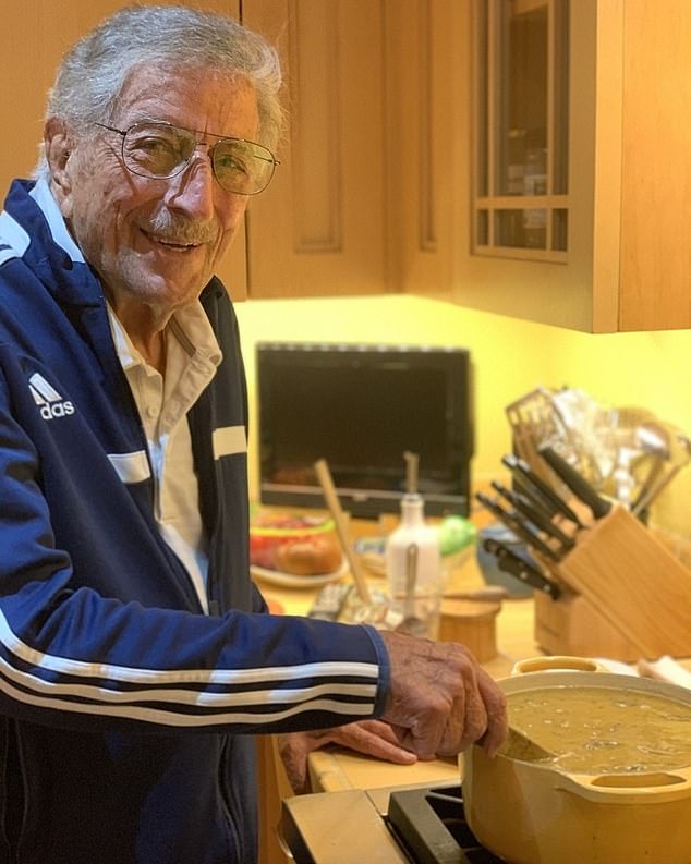 Photos from the singer's Instagram also showed his love of cooking in the couple's kitchen - everything from pasta to meatballs to elaborate breakfast dishes