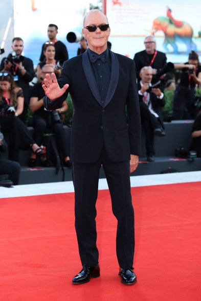 Michael Keaton at the "Beetlejuice Beetlejuice" premiere during the Venice Film Festival 2024.