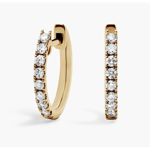 Blue Nile Petite Diamond Huggie Earrings